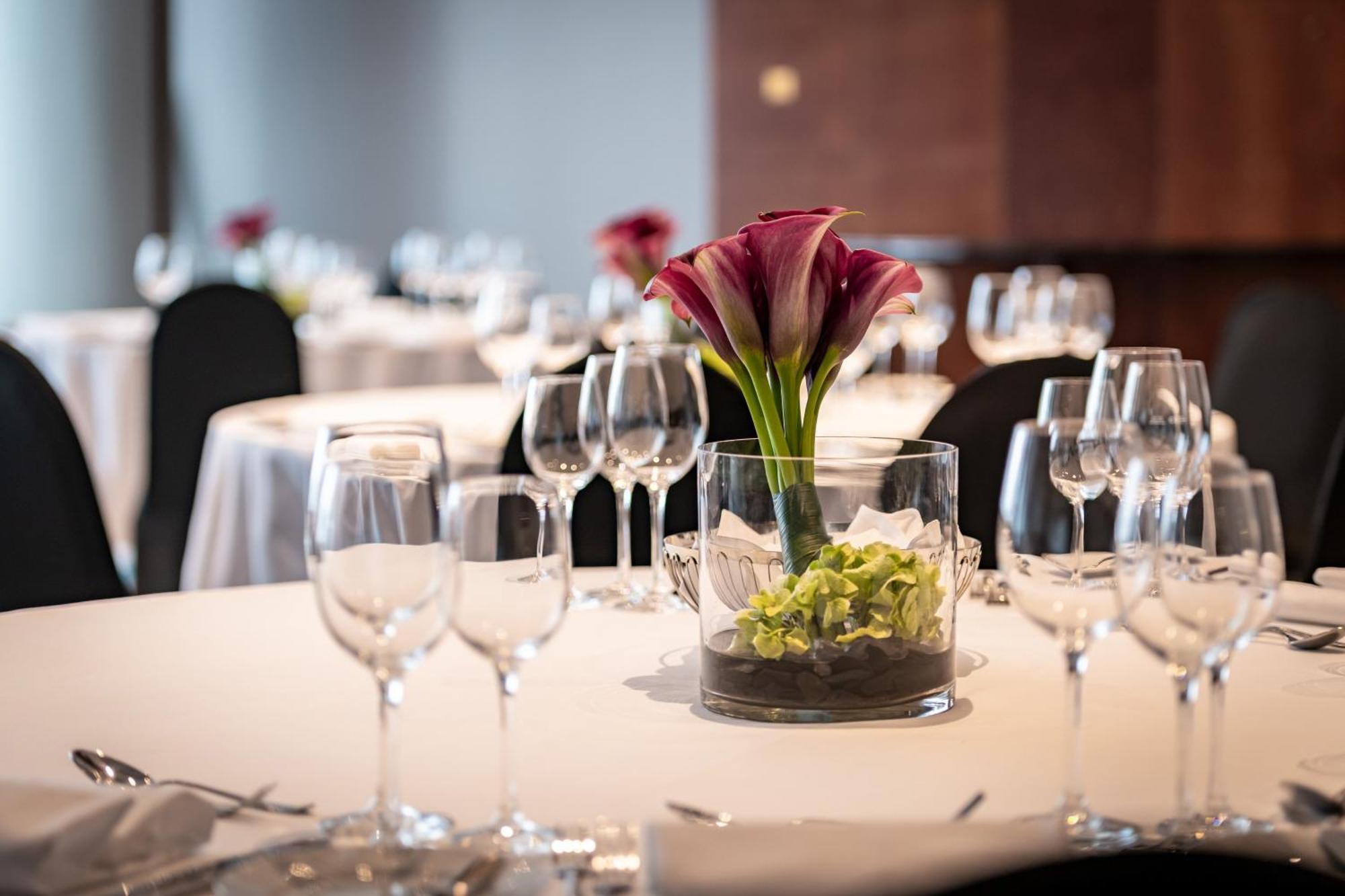 The Westin Grand Munich Hotel Exterior photo A table set for a formal dinner
